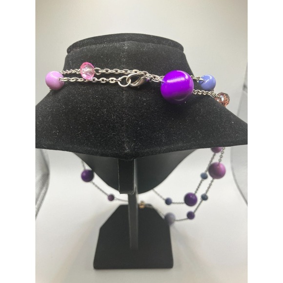 Long Spaced Multi-Color Bead Station 49.25 Inch Necklace! - Picture 6 of 8